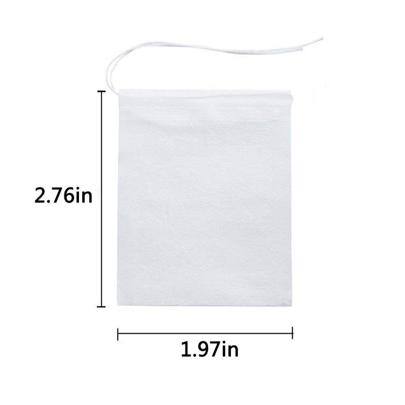 TamBee 100 Pack Disposable Tea Filter Bags Empty Muslin Drawstring
