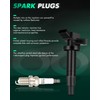 SCITOO Ignition Coil Coils & Iridium Spark Plugs fit for