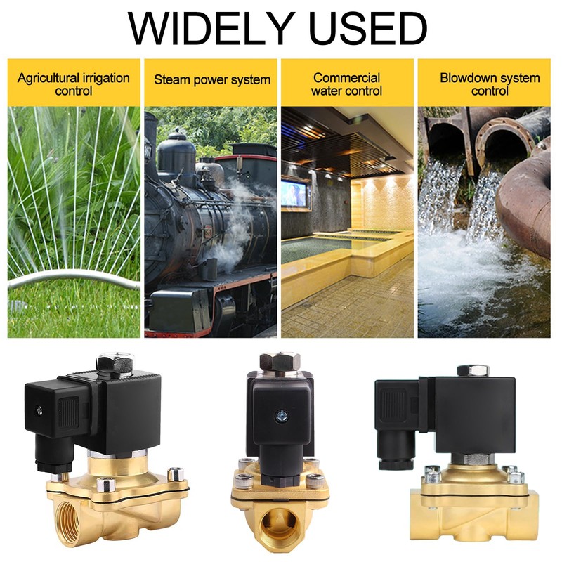 220 V AC Solenoid Valve Brass 3/4 Inch Electromagnetic Valve