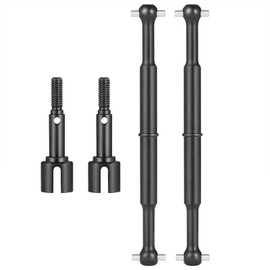 QUE-T 1 Pair Front Steel CVD Drive Shafts 1/10 Driveshafts for Tamiya Hotshot 58391 RC Truck