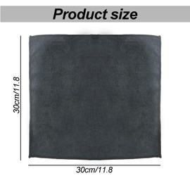 Shengxi Microfibre Cleaning Cloth, 8 Pieces, All-Purpose Microfibre Cloths, Streak-Free Cleaning Cloths, Size 30 x 30 cm (Black)