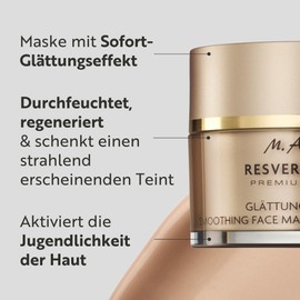M. Asam Resveratrol Premium NT50 Longlife Perfecting Smoothing Mask 50 ml Face Mask with Smoothing Effect and Highly Concentrated Resveratrol