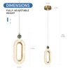 zhllmq Pendant Lighting for Kitchen Island LED Dimmable Modern Gold