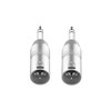 CableCreation 2pcs 1/4" TRS to XLR Adapter, Balanced 6.35mm to