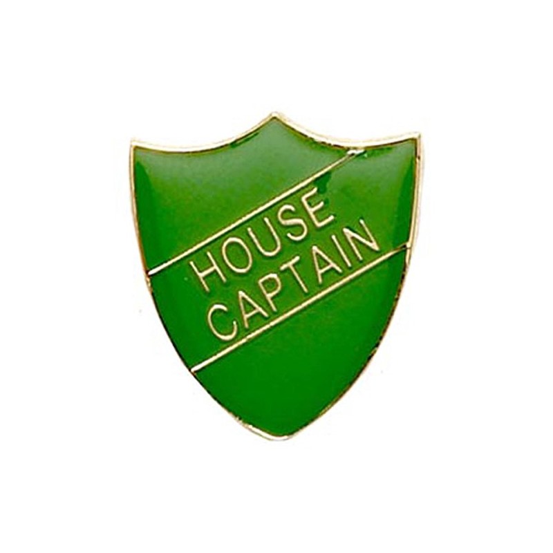 House Captain Shield Badge Green SB015G