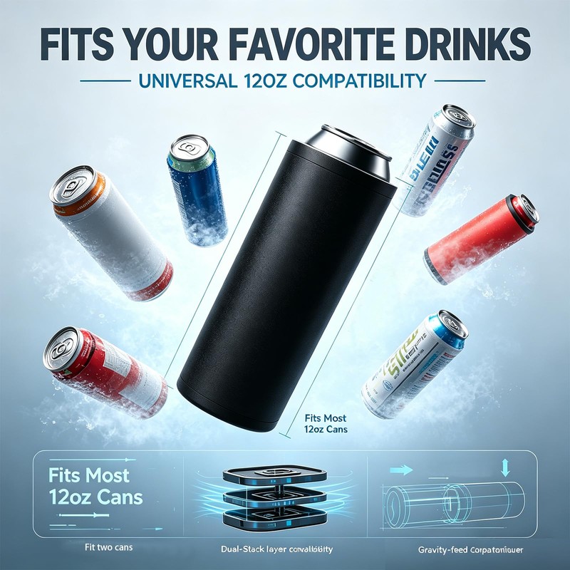 Tactical Reload Double Can Holder, 3D Printed Insulated Can Cooler