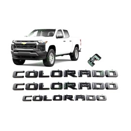 Overlay New Emblem 3D Letter Side Door Rear Tailgate Badge Nameplate Compatible with 2023-2024 Colorado Set (Matte Black)