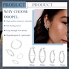 OOOPEL Small Sterling Silver Hoop Earrings Small Huggie Hoops Earring
