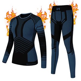 MEETWEE Thermal Underwear for Women, Long Johns Ski Cold Weather Gear Set Base Layer Warm Winter Top and Bottom Running Green Medium