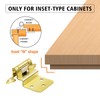 Brass Gold Cabinet Hinges for Kitchen Cabinet Door, 6 Pack