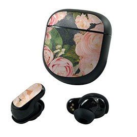 MightySkins Glossy Glitter Skin Compatible with Bose QuietComfort Earbuds II (2022) - Faded Roses | Protective, Durable High-Gloss Glitter Finish | Easy to Apply and Change Styles | Made in The USA