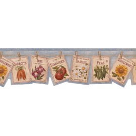 Alb4169 Garden Wallpaper Border 6.78" X 15'