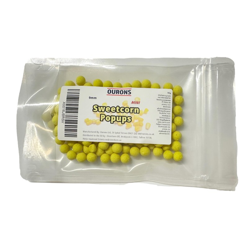 9mm Sweetcorn Mini Pop Ups Prime Fishing Bait