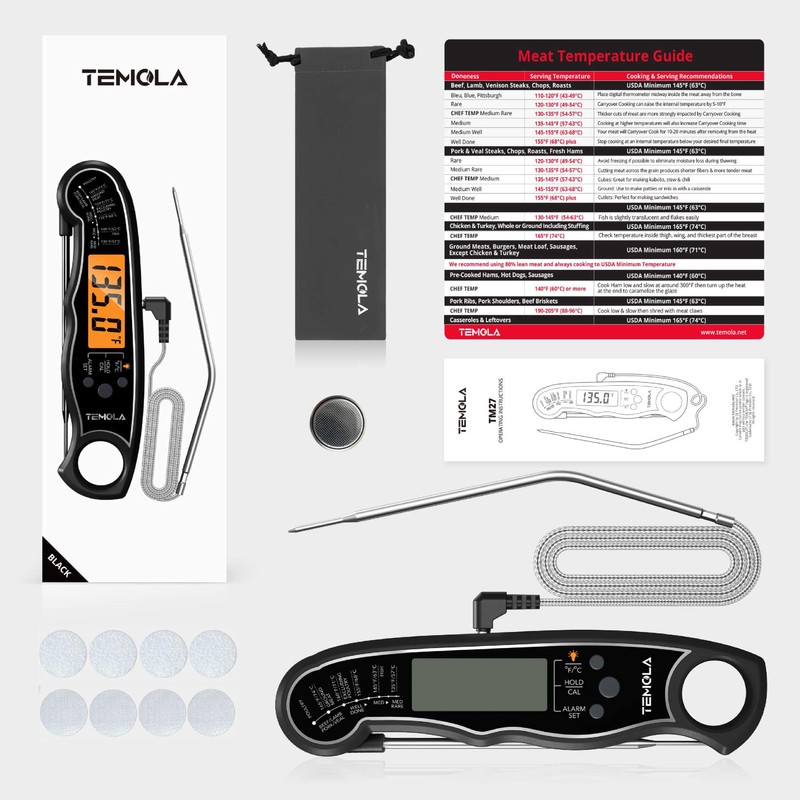 TEMOLA Meat Thermometer, Instant Read Food Thermometer for Cooking, Digital