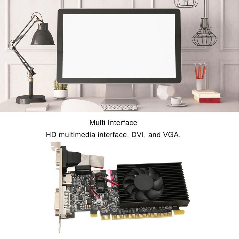 GT610 2G DDR3 64bit Graphics Card with Cooling Fan Support