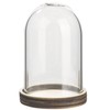 Glass Bell with Wooden Base 11 x 16 cm
