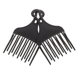 LALAFINA Detangle Style Wide Tooth Hair Comb 2 Pcs Plastic Perfect for Men Hairdressers