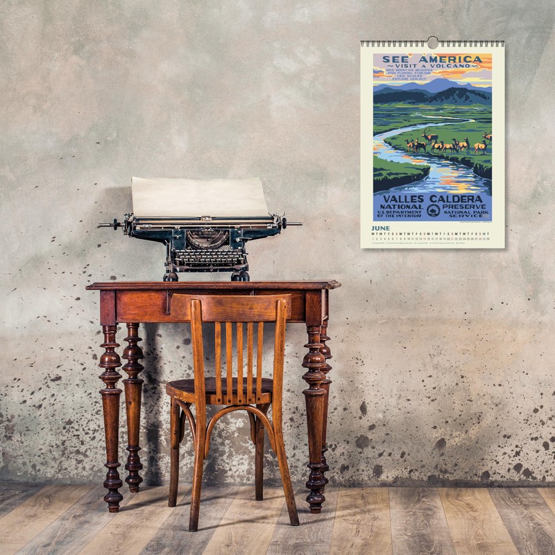 National Parks WPA Oversize Wall Calendar 2026 13.4" x 19"