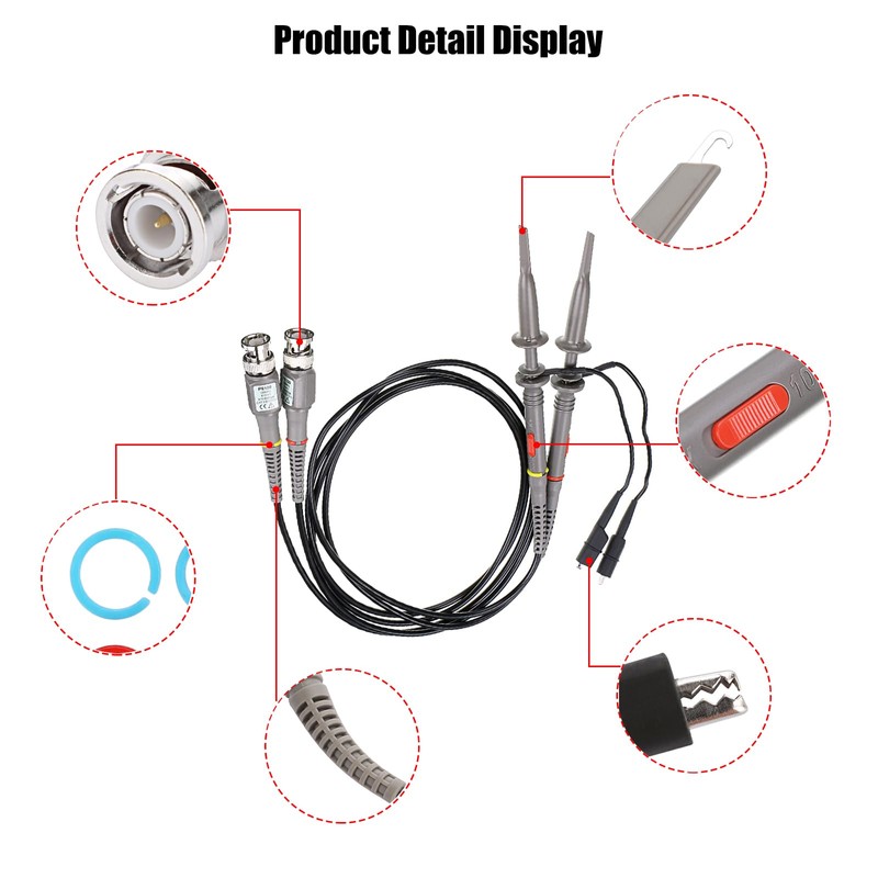 Sumnacon 4Pcs 100 MHz 600V DC High Sensitivity Oscilloscope Clip