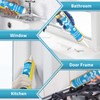 PAULINN Clear Silicone Sealant, 100% Waterproof Silicone Adhesive Caulk for