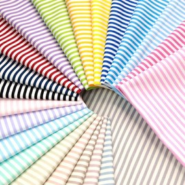 School-4mm Stripe Oxford Fabric (Striped, Kindergarten Entrance School, Stylish Bag, School Bag, Fabric), 19.7 inches (50 cm) Unit, Light Blue/O