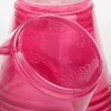 Golden Apple, 9oz-50sets Pink Red Plastic Cups with Clear Flat