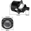 SHNJAUTO 2.5 Inch Bi-LED Projector Lens with High Low Beam