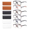 BLOEXCLU 6 Pack Reading Glasses for Men Sports Style Blue