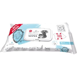 M-PETS Antibacterial Pet Cleaning Wipes, 100% Natural, Biodegradable Hypoallergenic Wipes, Gently Cleans & Softens, Removes Dirt & Odour, Soothes Itching, Irritation, X-Large, 30pcs (Pack of 1)