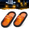 2PCS 6.5 Inch Oval LED Side Marker Lights 24 LED