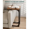 RISWER C-Shaped Side Table for Couch - Small Coffee Stand