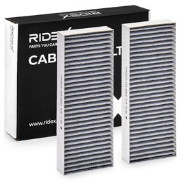 RIDEX 424I0672 Cabin Air Filter Pollen Filter Activated Carbon Filter Height: 25 Width: 100 Length: 264 Compatible with Nissan NP300 Navara Pickup D40 Pathfinder III R51 NP300 Navara Platform/Chassis