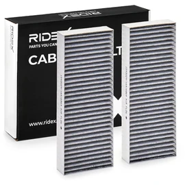 RIDEX 424I0672 Cabin Air Filter Pollen Filter Activated Carbon Filter Height: 25 Width: 100 Length: 264 Compatible with Nissan NP300 Navara Pickup D40 Pathfinder III R51 NP300 Navara Platform/Chassis