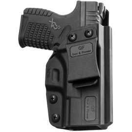 Gun&Flower IWB Holster Fit Springfield XD-S 3.3" 9mm/.40S&W/.45 ACP Polymer Gun Holster