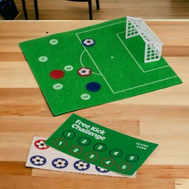 MIJOMA Travel Games in Metal Tin - Compact Mini Games to Take with You on the Go, Fun Educational Toy, 12 x 8 cm, Outdoor & Indoor (Free Kick Challenge)