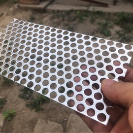 FengYoo Perforated Plate Stainless Steel Perforated Grid Stainless Steel Grid 8 mm Hole Thickness 1.1 mm 200 mm x 100 mm Perforated Metal