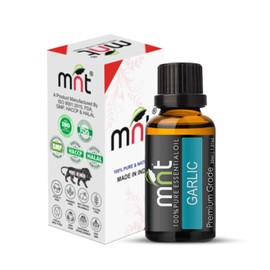 MNT Garlic Essential Oil 100% Pure Natural & Undiluted Therapeutic Grade for Aromatherapy, Skin health, Acne & Healthy hair (30ML)