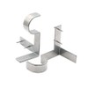4Pcs Silver Bracket Hang Curtain Rod Holders Single Hook Right