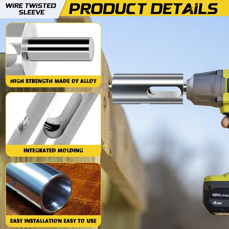 ZZBUY Twist Ties Tool 9 Gauge High-Tensile Drill Chuck Fence