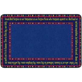 Flagship Carpets The Lord's Prayer Children's Area Rug for Children's Classroom or Kids Playroom, and Home Learning Carpet, 4' x 6', Rectangle