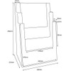 Taymar Three Tier Dispenser for A5 Leaflets and Brochures, Clear,