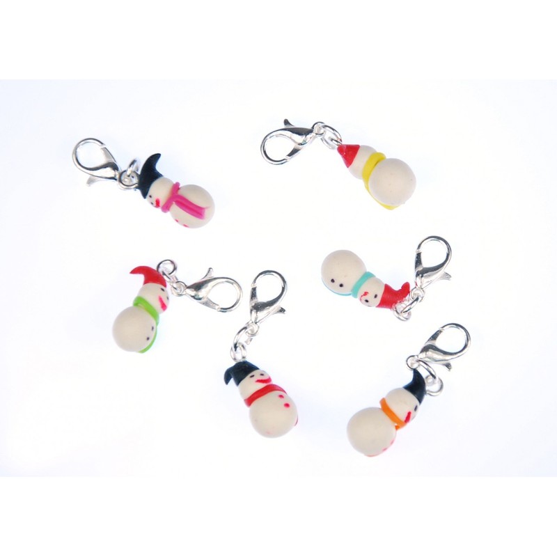 Snowman Charm Pendant Snow Bright Mix Stick Pendant with Hat