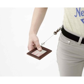 Reimei Fujii Pass Case Gloire, with Reel, blk