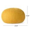 Christopher Knight Home Nahunta Knitted Round Pouf - Cotton -