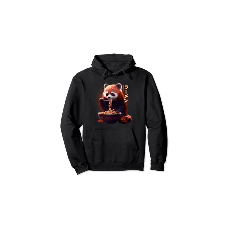 Kawaii Red Panda Eating Ramen - Ramen Lover Gift Pullover