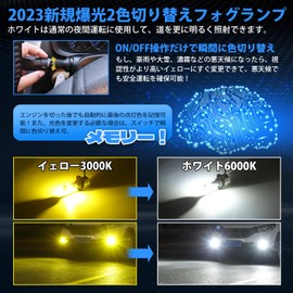 [Memory Function Model] SUPAREE PSX24W LED Fog Lamp, 2 Color Switching, Memory Function, Double Waterproof, Condensation Proof, 12,000 lm, White (6000K)/Yellow (3000K) Toyota ZN6 86 / Subaru BRZ