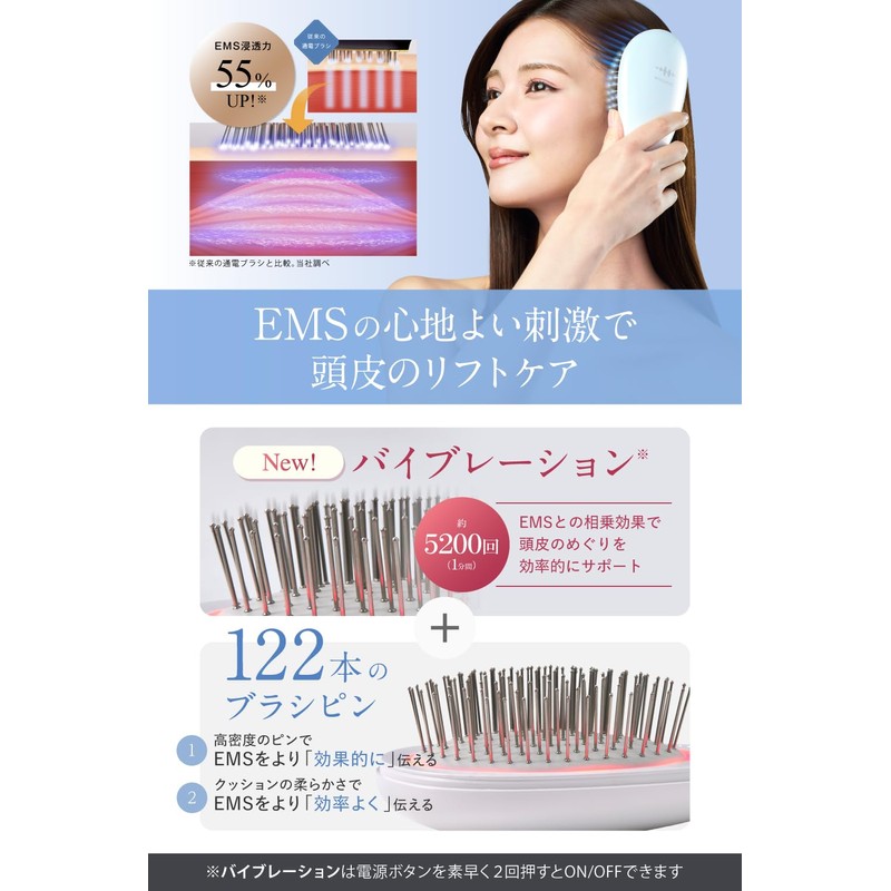 EMS Brush Mini New Arrival wavewave EMS Hair Brush Portable