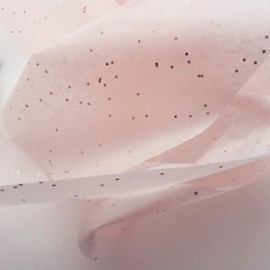 InsideMyNest Sparkly Glitter Gemstones Tissue Paper Sheets (30x20inches / 750x500mm) (Rose Gold Glitter on BLUSH, 20)