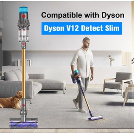 MoPei Upgraded Brush Head for Dyson V12 Detect Slim, Anti-Tangle Motorbar Vacuum Attachment, Ideal for Carpets Rugs and Smooth Hard Floors