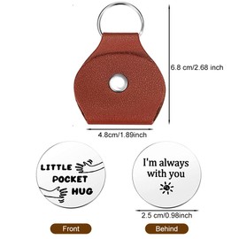 PuraQuot Pocket Hug Token Inspiration Gift Pocket Hug Token Stainless Stell Double Sided Inspirational Pocket Hug Token Gift Long Distance Relationship Gifts Pocket Hugs for Friends Family Lovers